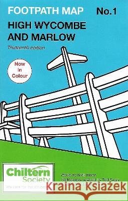 Chiltern Society Footpath Map No. 1 High Wycombe and Marlow: Thirteenth Edition - In Colour Nick Moon 9780904148442 Chiltern Society - książka