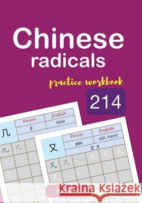Chinese Radicals 214 Practice Workbook Nickkey Nick 9781794090149 Independently Published - książka