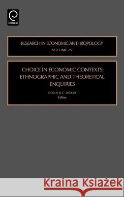 Choice in Economic Contexts: Ethnographic and Theoretical Enquiries Wood, Donald 9780762313754 JAI Press - książka