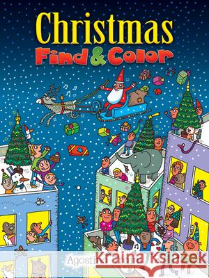 Christmas Find and Color Agostino Traini 9780486471129 Dover Publications - książka