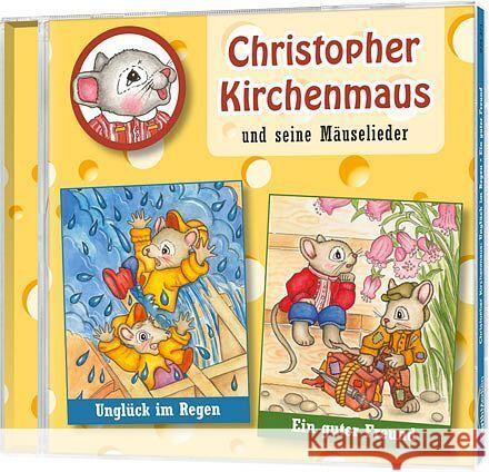 Christopher Kirchenmaus und seine Mäuselieder - Unglück im Regen / Ein guter Freund, 2 Audio-CDs Jost, Helmut 4029856243719 Gerth Medien - książka