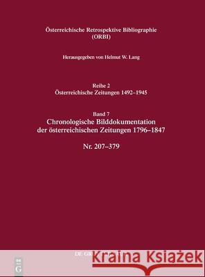 Chronologische Bilddokumentation Der ?sterreichischen Zeitungen 1621-1795 Helmut W. Lang 9783111349336 K.G. Saur Verlag - książka