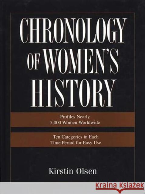 Chronology of Women's History Kirstin Olsen 9780313288036 Greenwood Press - książka