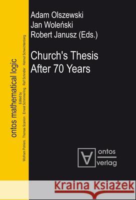 Church's Thesis After 70 Years  9783110324945 De Gruyter - książka