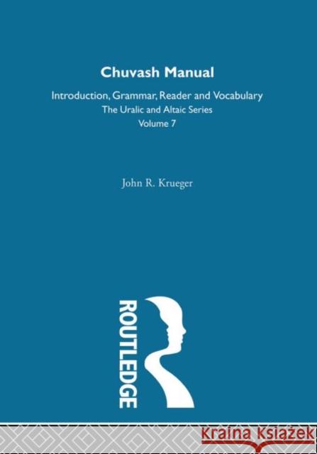 Chuvash Manual John R. Krueger 9780700708079 Routledge Chapman & Hall - książka