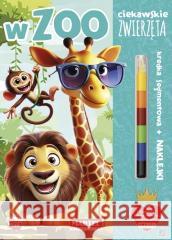 Ciekawskie zwierzęta W zoo z kredką i naklejkami Katarzyna Salamon 9788367900324 Martel - książka