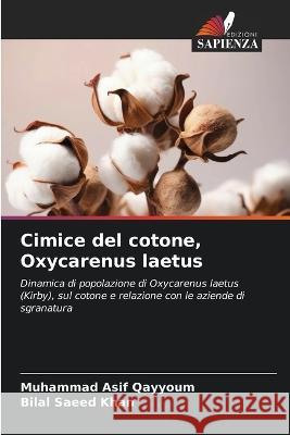 Cimice del cotone, Oxycarenus laetus Muhammad Asif Qayyoum Bilal Saeed Khan  9786206255697 Edizioni Sapienza - książka