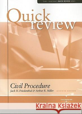 Civil Procedure Jack H. Friedenthal Arthur R. Miller 9780314191175 Gale Cengage - książka