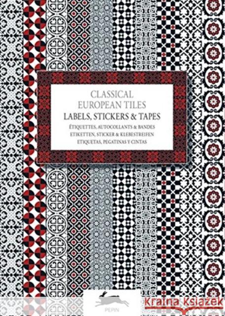 Classical European Tiles: Label & Sticker Book Pepin Van Roojen 9789460094231 Pepin Press - książka