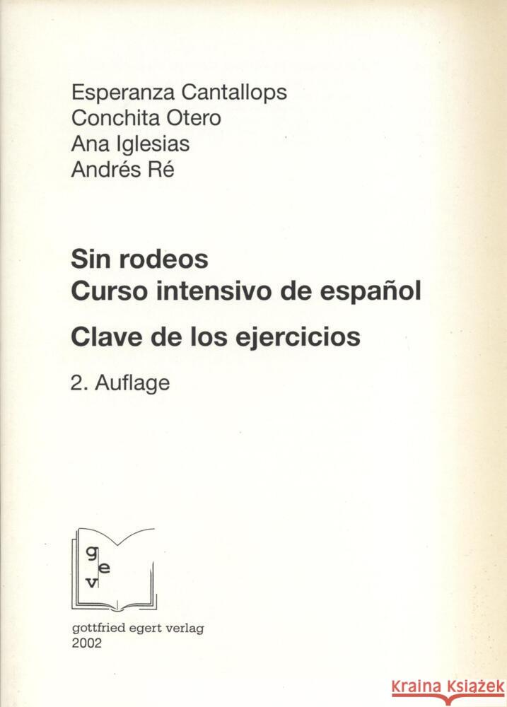 Clave de los ejercicios Iglesias, Ana Re, Andres Cantallops, Esperanza 9783926972897 Egert - książka