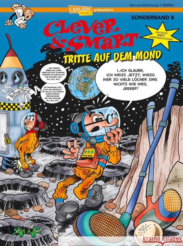 Clever und Smart Sonderband 8: Tritte auf dem Mond Ibáñez, Francisco 9783551790606 Carlsen Comics - książka