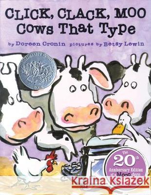 Click, Clack, Moo: Cows That Type Cronin, Doreen 9781534463028 Atheneum Books - książka