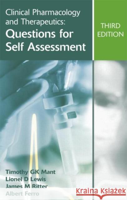 Clinical Pharmacology and Therapeutics: Questions for Self Assessment, Third edition Timothy G K Mant 9780340947432  - książka