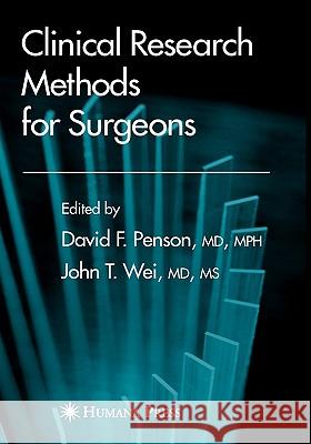 Clinical Research Methods for Surgeons David F. Penson 9781617374968 Springer - książka