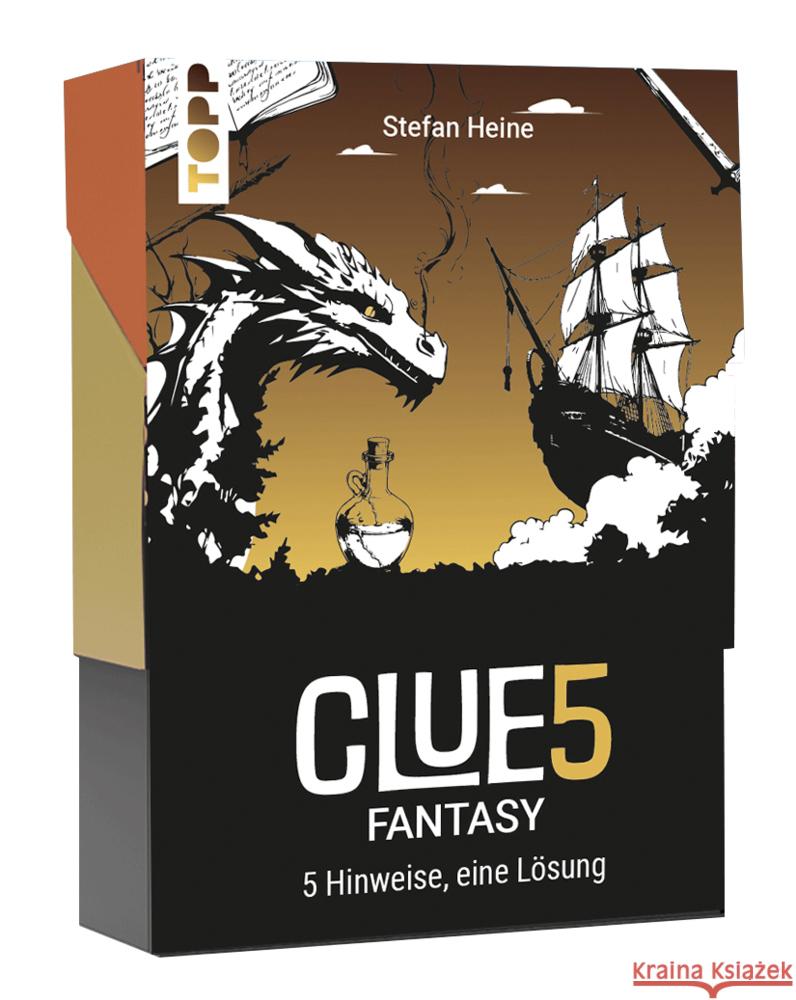 CLUE5 #Fantasy. 5 Hinweise, nur eine Lösung. Das Trend-Quiz für deine Tasche Heine, Stefan 4007742186913 Frech - książka