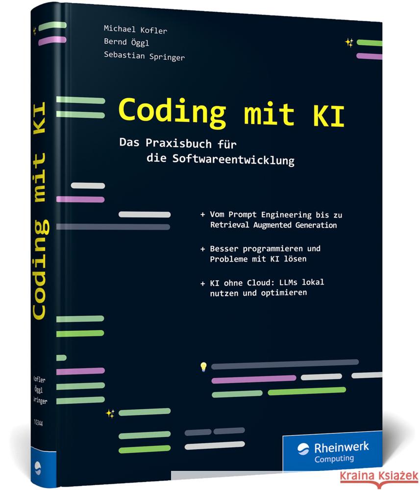 Coding mit KI Kofler, Michael, Öggl, Bernd, Springer, Sebastian 9783367103447 Rheinwerk Computing - książka