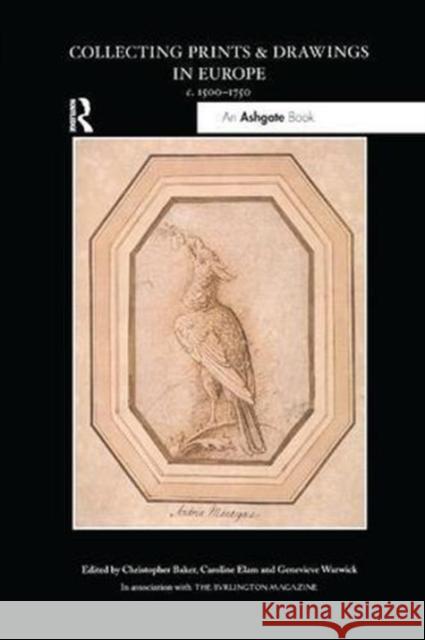Collecting Prints and Drawings in Europe, C. 1500 1750 Christopher Baker Caroline Elam Genevieve Warwick 9781138275782 Routledge - książka