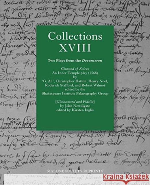 Collections XVIII: Two Plays from 'The Decameron' Keenan, Siobhan 9781526152381 Manchester University Press - książka