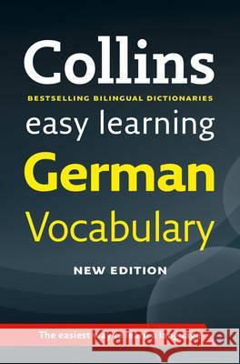 Collins Easy Learning German Vocabulary   9780007483921 HARPERCOLLINS UK - książka