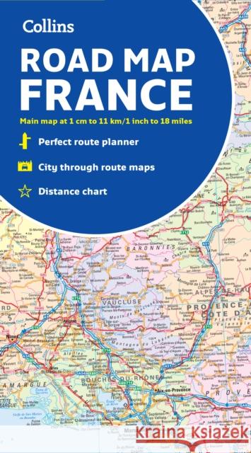 Collins Map of France Collins Maps 9780008403980 HarperCollins Publishers - książka