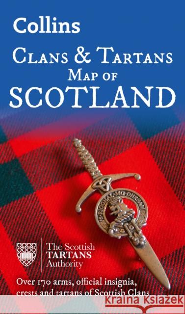Collins Scotland Clans and Tartans Map: Over 170 Arms, Official Insignia, Crests and Tartans of Scottish Clans Collins Maps 9780008603014 HarperCollins Publishers - książka