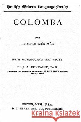 Colomba Prosper Merimee 9781533632296 Createspace Independent Publishing Platform - książka