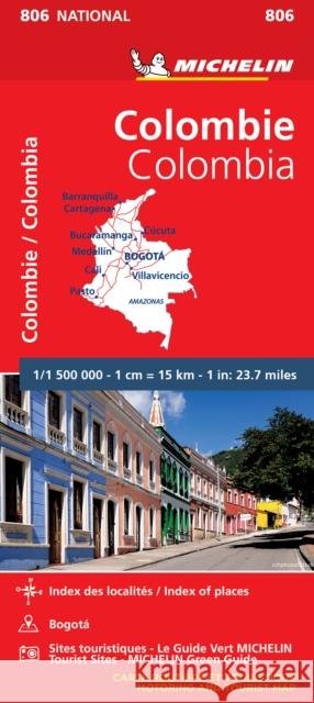 Colombia - Michelin National Map 806: Map Michelin 9782067242609 Michelin Editions des Voyages - książka