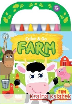 Color & Go Farm [With Crayons] Kidsbooks 9781628858778 Kidsbooks LLC - książka