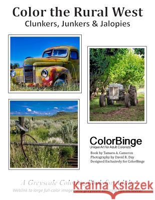 Color The Rural West: Clunkers, Junkers & Jalopies. A Greyscale Coloring Book for Adults. Day, David R. 9781530952670 Createspace Independent Publishing Platform - książka