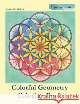 Colorful Geometry Coloring Book: Relaxing Coloring with Colored Outlines Sympsionics Design 9789527163078 Deltaspektri - książka