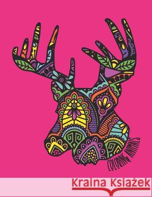 Coloring Animals: Tribal Mandala Animal Figures Coloring Book For Adults And Kids A4 8.5x11 40 Pages/20 One-Sided Pages To Color (No Ble Color V., Vibe Of 9798711935414 Independently published - książka