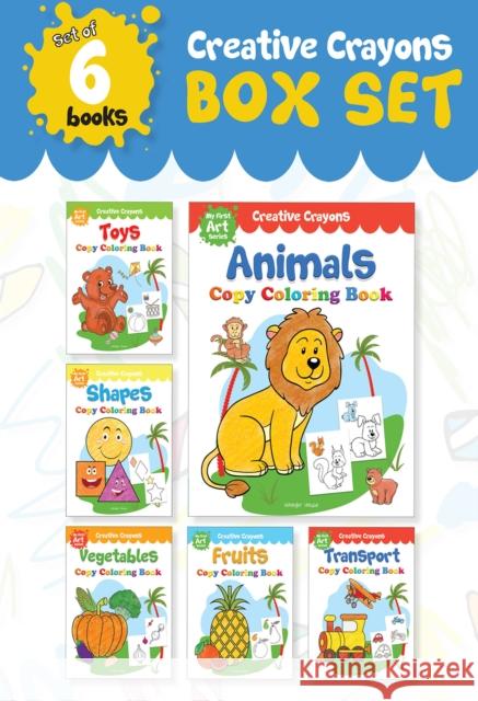 Colouring Books Super Boxset: Pack of 6 Crayon Copy Colour Books for Kids Wonder House Books 9789387779815 Prakash Books - książka