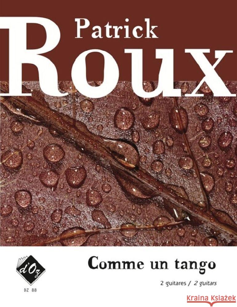 Comme un tango Roux, Patrick 9782921248730 Production Doz - książka
