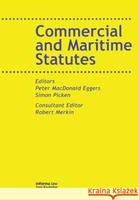 Commercial and Maritime Statutes  9781138152144 Taylor and Francis - książka