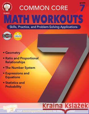 Common Core Math Workouts, Grade 7 Karice Mace Keegen Gennuso 9781622234707 Mark Twain Media - książka