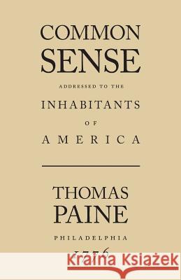 Common Sense Thomas Paine 9781627300070 Stonewell Press - książka