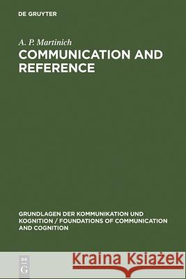 Communication and Reference  9783110100679 Walter de Gruyter & Co - książka