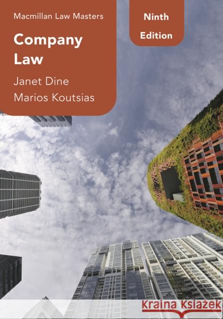 Company Law Janet Dine Marios Koutsias 9781352010008 Red Globe Press - książka