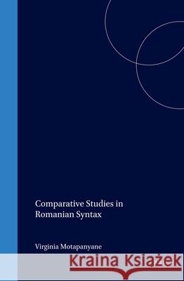 Comparative Studies in Romanian Syntax Virginia Motapanyane 9780080438719 HarperCollins Publishers - książka