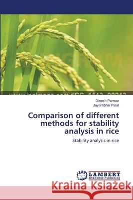 Comparison of different methods for stability analysis in rice Parmar, Dinesh 9783659110962 LAP Lambert Academic Publishing - książka