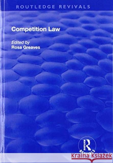 Competition Law Rosa Greaves 9781138708419 Routledge - książka