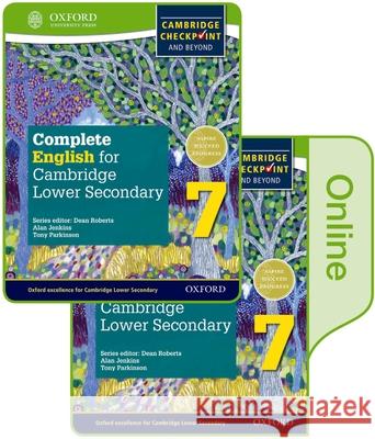 Complete English for Cambridge Lower Secondary Print and Online Student Book Pack 7 Dean Roberts Tony Parkinson  9780198378334 Oxford University Press - książka