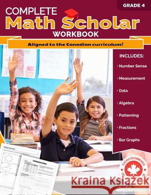 Complete Math Scholar Grade 4 Cassie Hatt 9781771058605 Chalkboard Publishing - książka