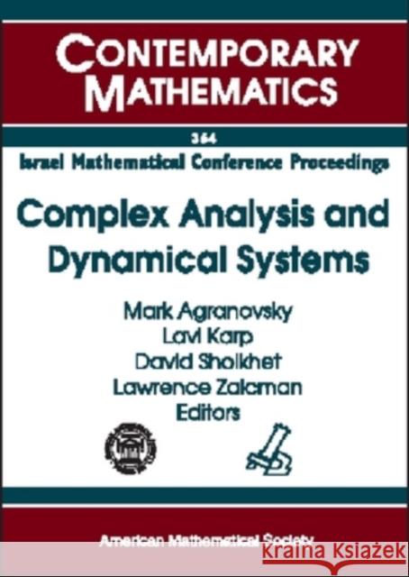 Complex Analysis and Dynamical Systems  9780821836866 AMERICAN MATHEMATICAL SOCIETY - książka