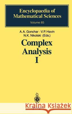 Complex Analysis I: Entire and Meromorphic Functions Polyanalytic Functions and Their Generalizations Rublinetskij, V. I. 9783540547037 Springer - książka