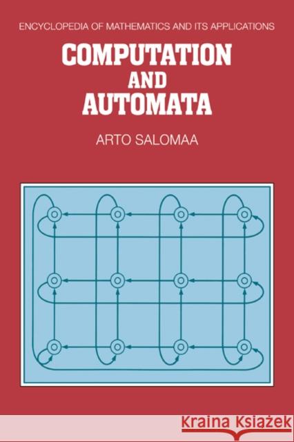 Computation and Automata Arto Salomaa 9780521177337 Cambridge University Press - książka