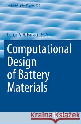 Computational Design of Battery Materials  9783031473050 Springer International Publishing - książka