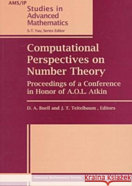 Computational Perspectives on Number Theory  9780821808801 AMERICAN MATHEMATICAL SOCIETY - książka