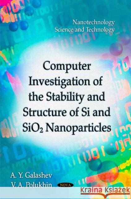 Computer Investigation of the Stability & Structure of Si & SiO2 Nanoparticles A Y Galashev, V A Polukhin 9781613243183 Nova Science Publishers Inc - książka