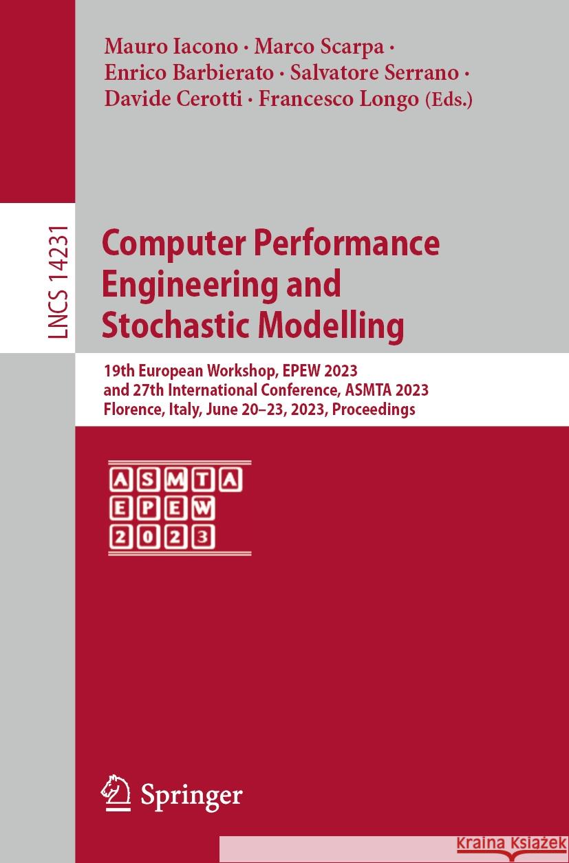 Computer Performance Engineering and Stochastic Modelling  9783031431845 Springer Nature Switzerland - książka